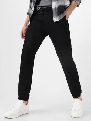 FLIECAINNER Regular Men Black Jeans