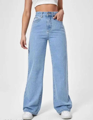 cat look Straight Fit Women Light Blue Jeans