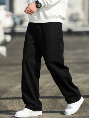 markview Loose Fit Men Black Jeans