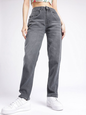 Glitchez Relaxed Fit Women Grey Jeans