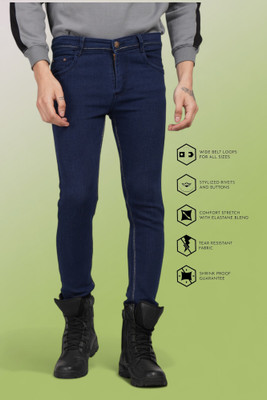Lzard Slim Men Dark Blue Jeans