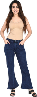 JOVS HIL Flared Women Dark Blue Jeans