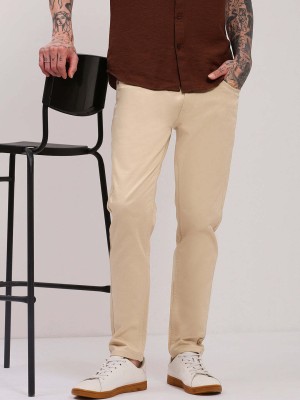 Showoff Slim Men Beige Jeans