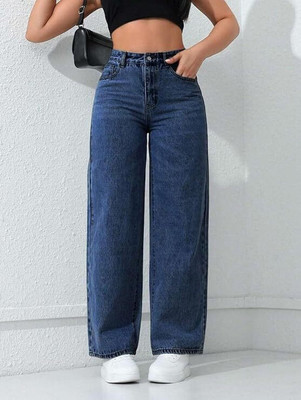 Veltick Straight Fit Women Dark Blue Jeans