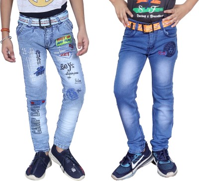 Kundan Regular Boys Light Blue Jeans(Pack of 2)