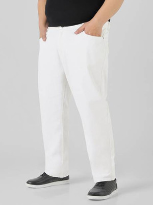 Maahit Loose Fit Men White Jeans