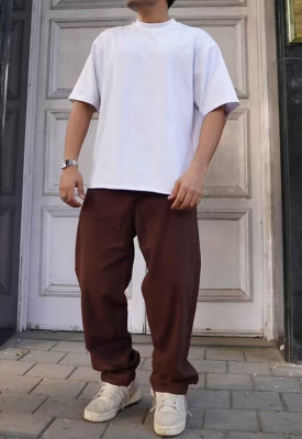 HouseOfCommon Relaxed Fit Men Brown Jeans