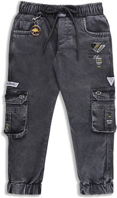 Wishkaro Jogger Fit Boys Dark Grey Jeans