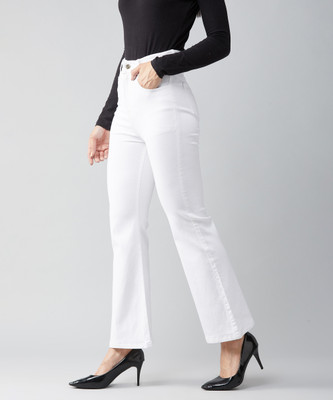 DOLCE CRUDO Relaxed Fit Women White Jeans
