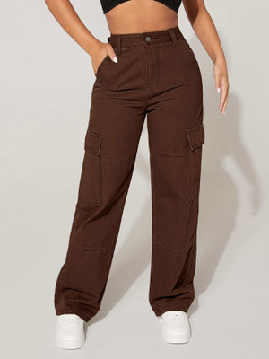 N J Regular Women Brown Jeans