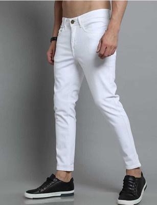 INIVAENE Regular Men White Jeans