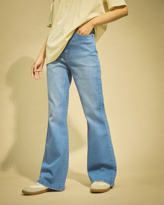 FLYING MACHINE Flared Women Blue Jeans