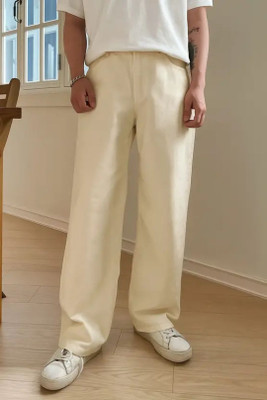 linaria Loose Fit Men Beige Jeans