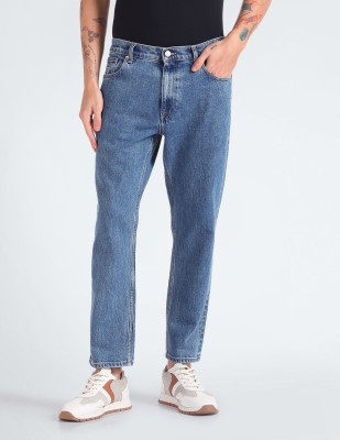 TOMMY HILFIGER Tapered Fit Men Blue Jeans