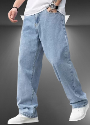 Playfeel Loose Fit Men Light Blue Jeans