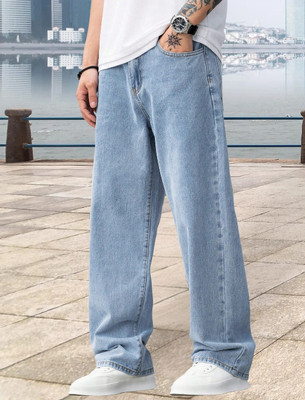 RusticBlooms Boot-Leg Men Light Blue Jeans