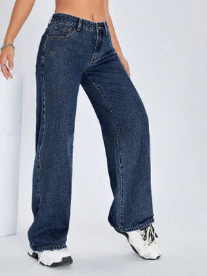 Glossia Straight Fit Women Dark Blue Jeans