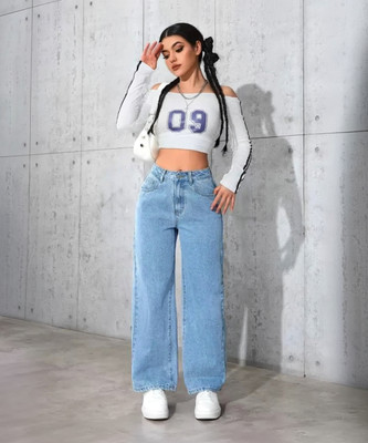 DENIM FIT Loose Fit Women Light Blue Jeans