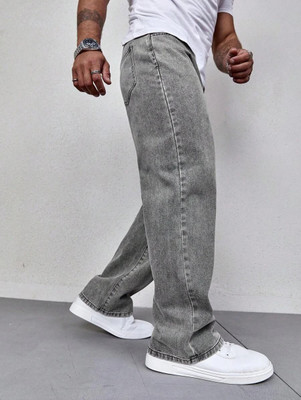 DENIM LOOK Loose Fit Men Grey Jeans