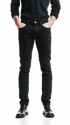 sikonex Regular Men Black Jeans