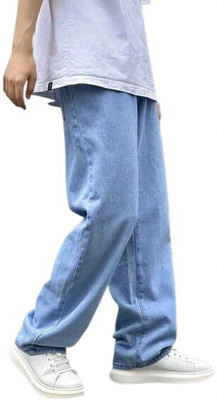BINHARUN Loose Fit Men Light Blue Jeans