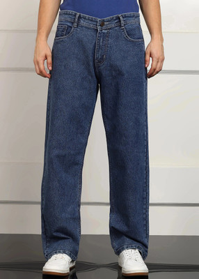 ANGERHOOD Loose Fit Men Dark Blue Jeans