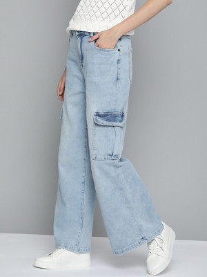 Mast & Harbour Flared Women Blue Jeans