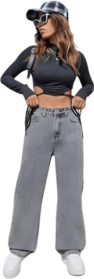 HouseOfCommon Straight Fit Women Grey Jeans