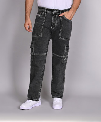 white apple jns Straight Fit Men Black Jeans