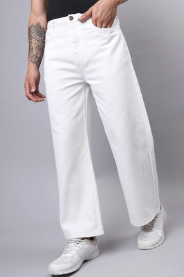Star4well Relaxed Fit Men White Jeans