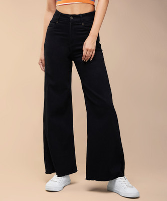 DOLCE CRUDO Relaxed Fit Women Black Jeans