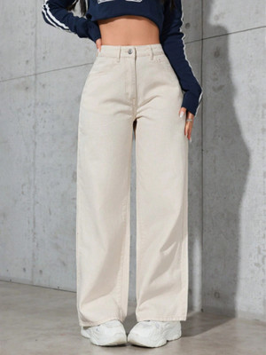 PINKLIT LIFESTYLE Regular Women Beige Jeans