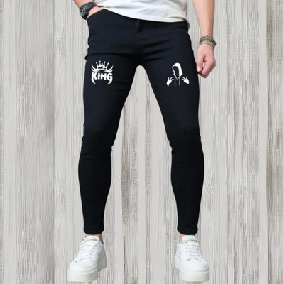 YZ CREATION Slim Men Black Jeans