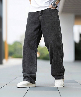 FUDE PRIDE Loose Fit Men Dark Grey Jeans