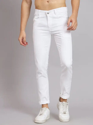 SE GENZ TRENDS Boyfriend Men White Jeans