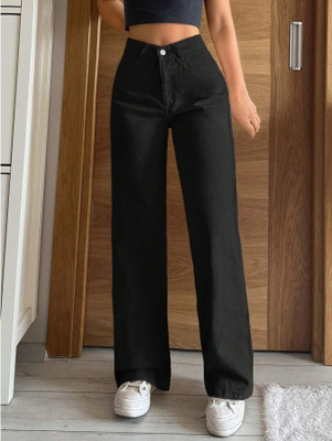 Haadiya store Straight Fit Women Black Jeans