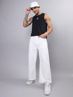 Nalaka Loose Fit Men White Jeans