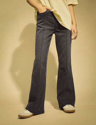 FLYING MACHINE Flared Women Grey Jeans