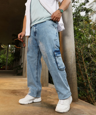 Instafab Plus Loose Fit Men Blue Jeans