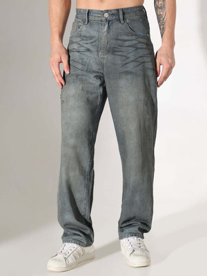 SHOWOFFFF Relaxed Fit Men Grey Jeans