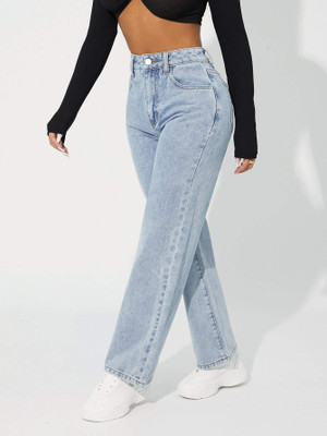 Crazeis Straight Fit Women Light Blue Jeans