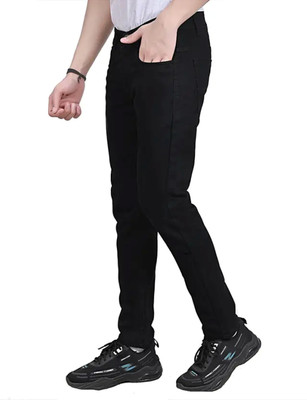 WHITE HAND Slim Men Black Jeans