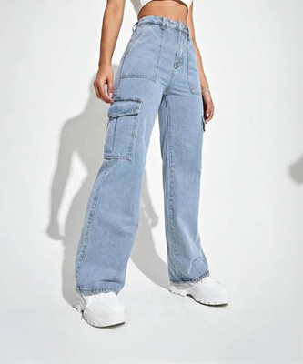 Glossia Boyfriend Women Light Blue Jeans