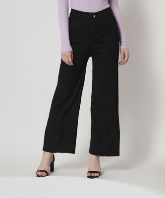 M MODDY Straight Fit Regular Women Black Jeans