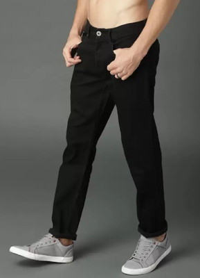 POKHINDA Skinny Men Black Jeans