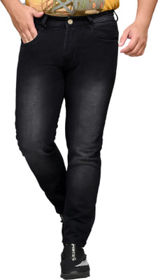 HIBOK Regular Men Black Jeans