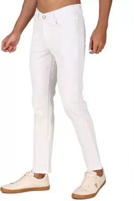 SE GENZ TRENDS Boyfriend Men White Jeans