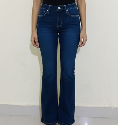 bae rich Boot-Leg Women Dark Blue Jeans