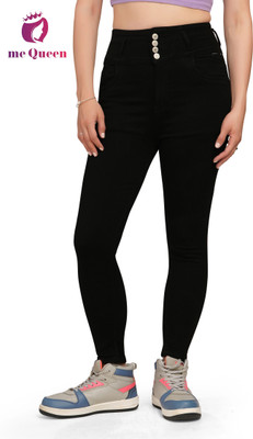 me queen Skinny Women Black Jeans