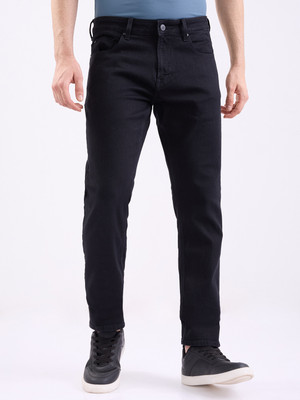 Spykar Relaxed Fit Men Black Jeans